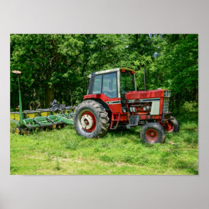 Affiche Ancien tracteur international