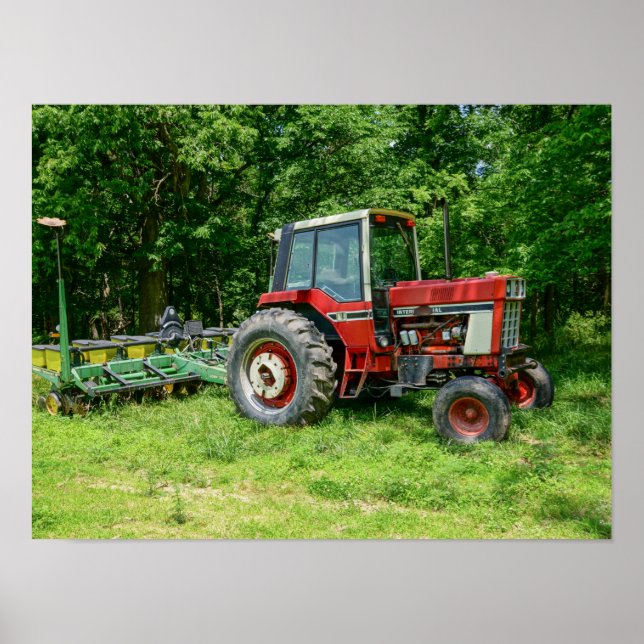 Affiche Ancien tracteur international (Devant)