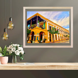 Affiche Ancienne demeure colorée