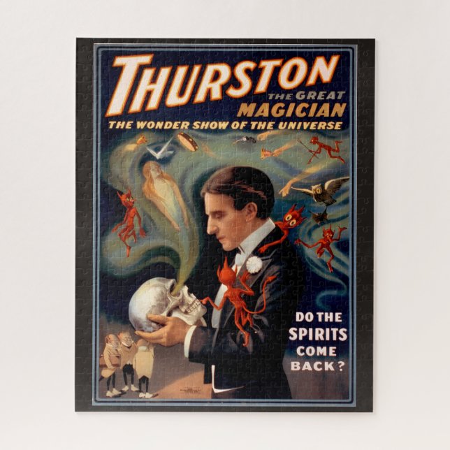Affiche ancienne du puzzle de Thurston le magicien (Vertical)