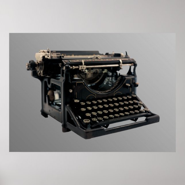 Affiche Ancienne machine à écrire (Devant)