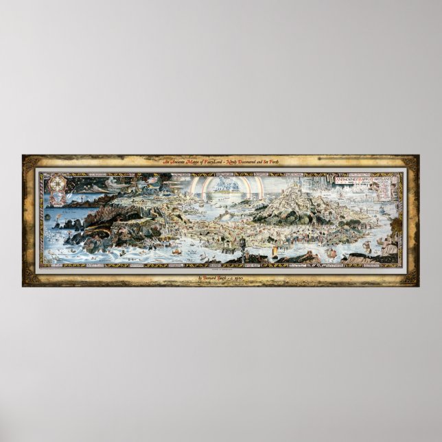 Affiche Ancienne Mappe de Fairyland (Devant)