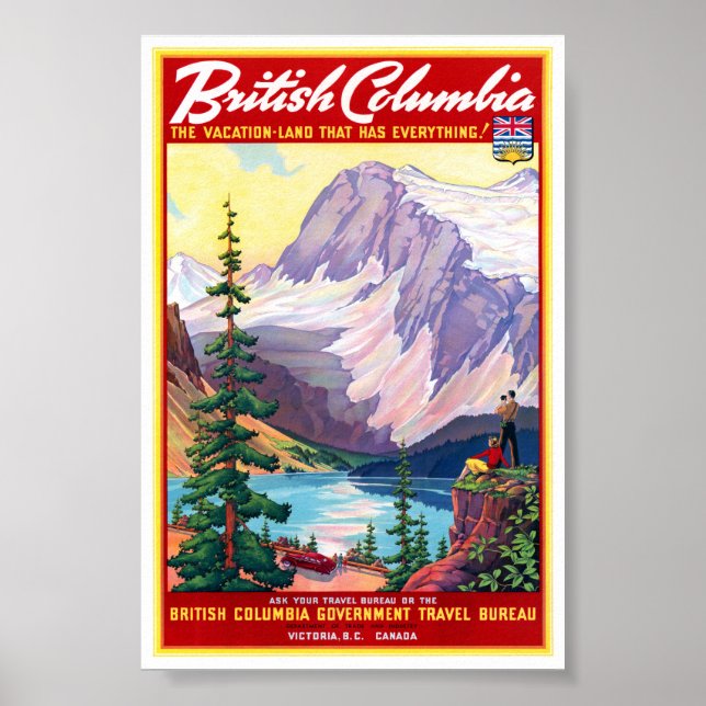 Affiche ancienne restaurée de Colombie-Britannique (Devant)