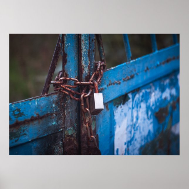 Affiche Ancienne serrure de porte (Devant)