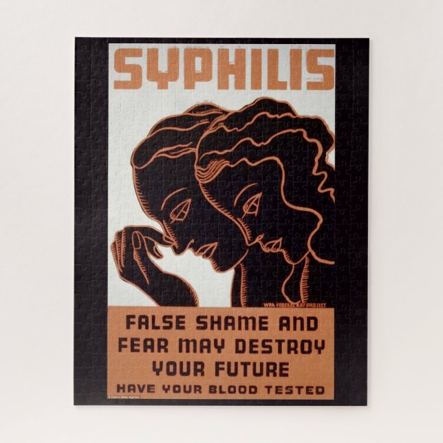 Affiche Ancienne sur la Syphilis Puzzle Santé Publ (Vertical)