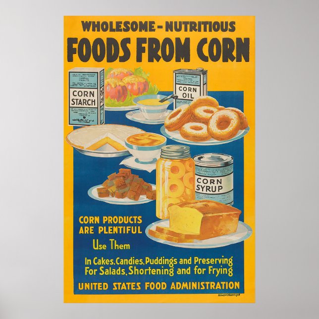 Affiche ancienne sur les utilisations alimentaires (Devant)