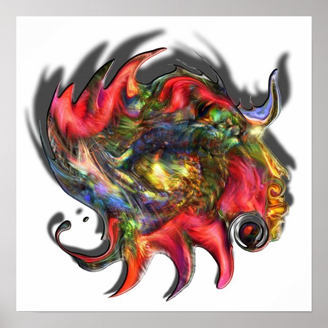 Affiche Ancienne tête d'encre (Devant)