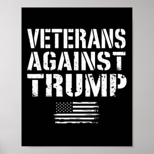 Affiche Anciens Combattants Contre Trump Anti-Racisme Usa