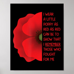 Affiche Anciens Combattants Day USA Memorial de peur que n