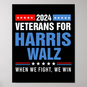 Affiche Anciens Combattants Pour Harris W 2024 Campagne Pr