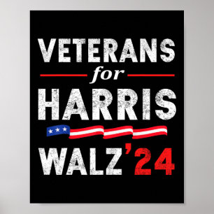 Affiche Anciens Combattants Pour Harris Waltz Élection 202