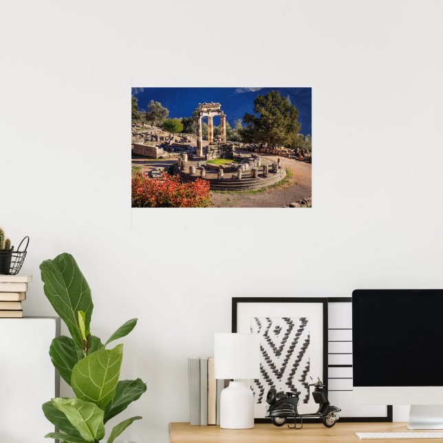 Affiche Ancient Delphi Greece Ruins Photo Print – Historic (Bureau à domicile)