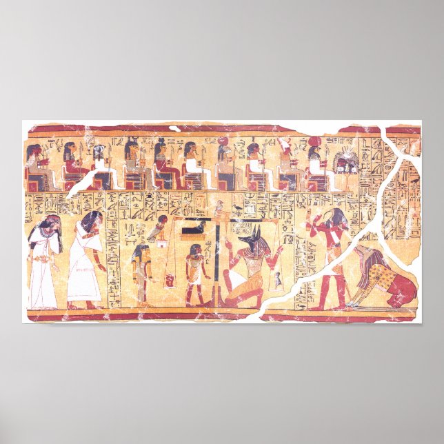 Affiche Ancient Egyptian Book of the Dead Weighing the Hea (Devant)