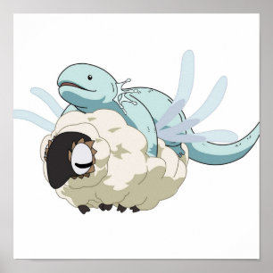 Affiche Ancient Magus Bride Axolotl and Sheep