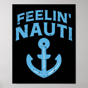 Affiche Ancre de bateau drôle de plaisanterie de voile Cap