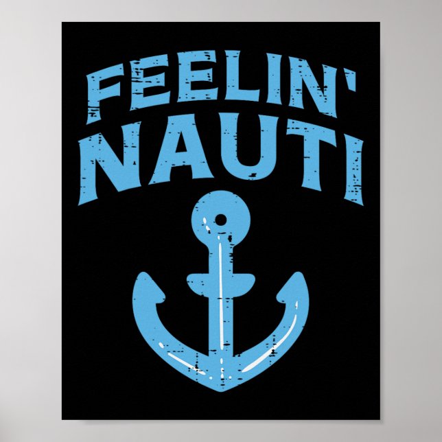 Affiche Ancre de bateau drôle de plaisanterie de voile Cap (Devant)