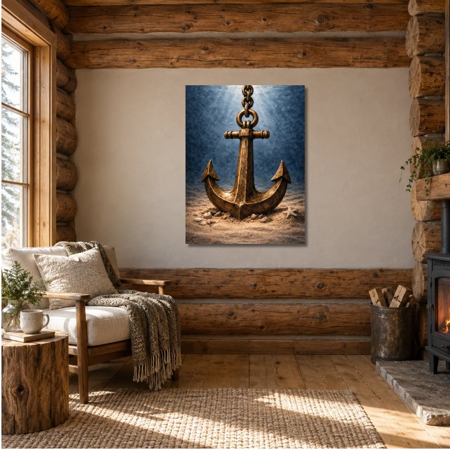Affiche Ancre de bronze sous-marin océan (Créateur téléchargé)