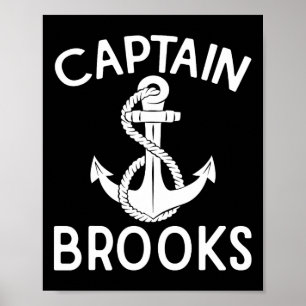 Affiche Ancre de yacht de bateau de plaisance du capitaine