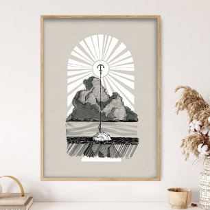 Affiche Ancre Jésus Art, Christ l'ancre sûre et stable