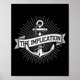 Affiche Ancre Maritime L'Implication Nautionique Voile G
