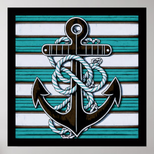 Affiche Ancre nautique
