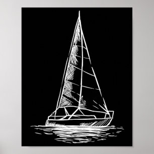 Affiche Ancre nautique - Dessin en ligne simple Sailbo