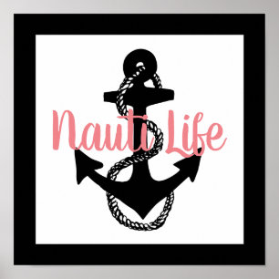 Affiche Ancre nautique + VIE NAUTI