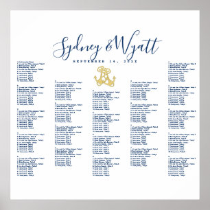Affiche Ancres Marine Nautique White Seating Chart