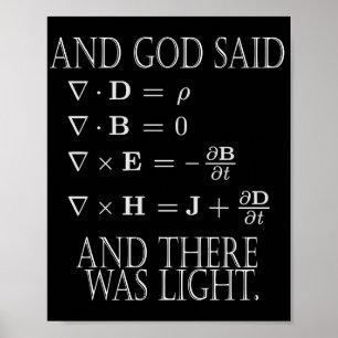Affiche And God Said Maxwell Equation 
