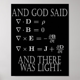Affiche And God Said Maxwell Equation