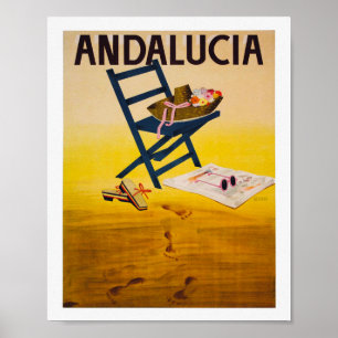 Affiche Andalousie Espagne Vintage voyage