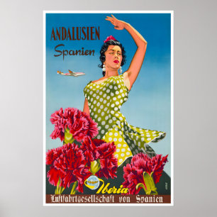 Affiche Andalousie Espagne Voyage Art Tourisme Imp