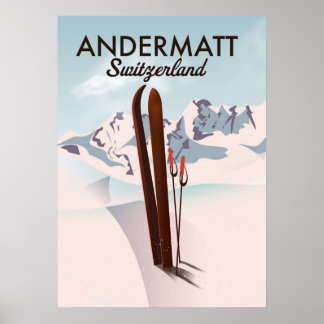 Affiche Andermatt Suisse