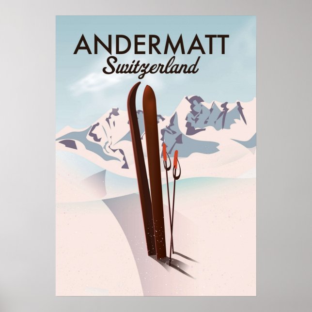 Affiche Andermatt Suisse (Devant)