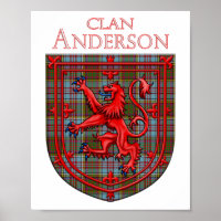 Anderson Tartan Scottish Plaid Lion Rampant