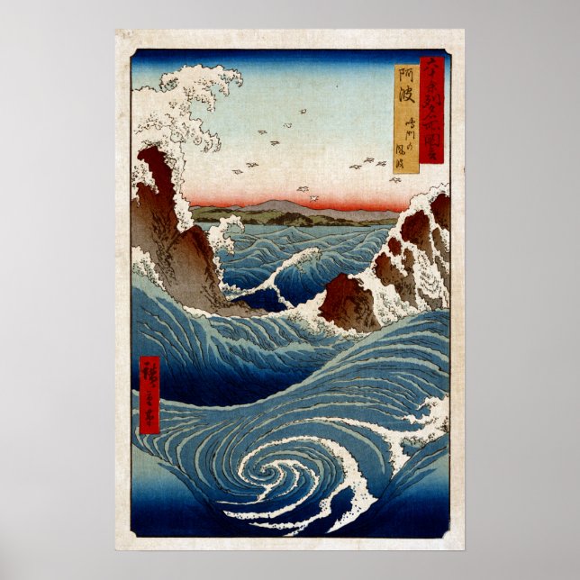 Affiche Andō Hiroshige Naruto Whirlpool, Awa Province (Devant)