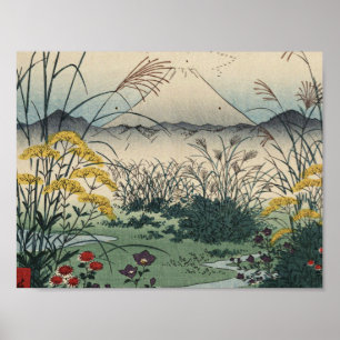 Affiche Ando Hiroshige - Otsuki Fields in Kai Province