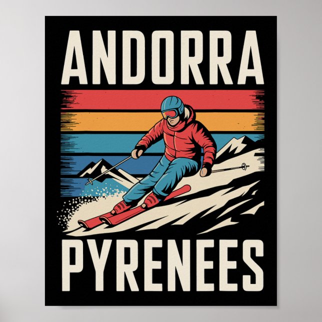 Affiche Andorre Pyrénées Station de ski (Devant)