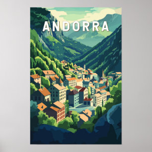 Affiche Andorre Voyage Art Vintage