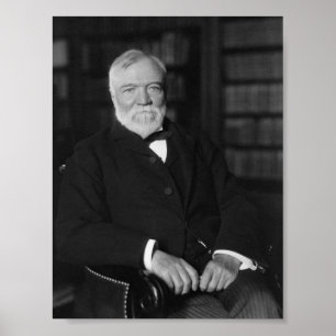 Affiche Andrew Carnegie Seated In A Library