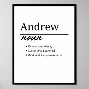 Affiche Andrew, Garçon Définition de nom personnalisé