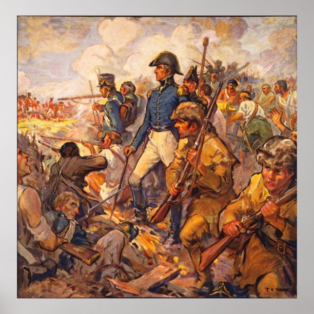 Affiche Andrew Jackson pendant la bataille de la Nouvelle- (Devant)