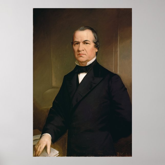 Affiche ANDREW JOHNSON Portrait par Washington B. Cooper (Devant)