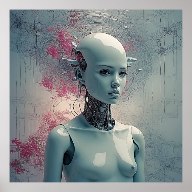 Affiche Android paranoïaque - Art Surréel Dynamique (Devant)