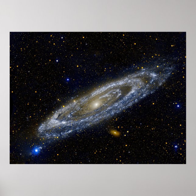 Affiche Andromeda Galaxy vue ultraviolet, ZGOS (Devant)