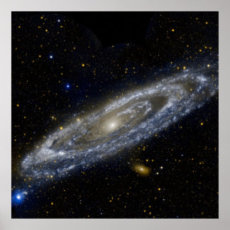 Affiche Andromède galaxie laiteuse façon cosmos univers