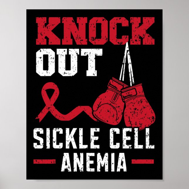 Affiche Anémie de la faucille de Knockout Trouble du sang  (Devant)