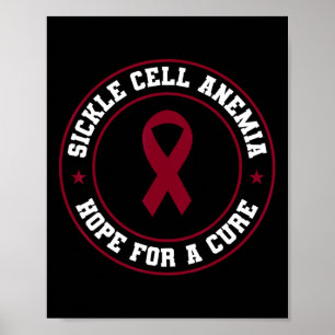 Affiche Anémie faucille Guerrier Scd Burgundy Sensibilisat