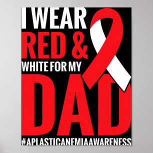Affiche Anémie Rouge Et Blanc Fête Des Pères Anémie Aplast