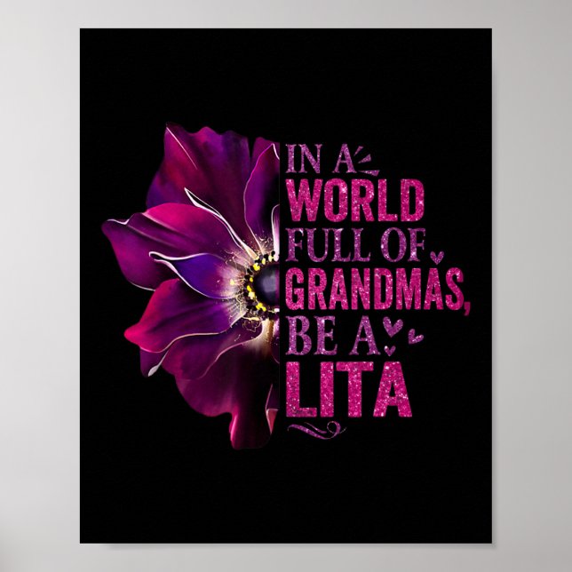 Affiche Anemone Soyez Une Lita Dans Un Monde Plein De Papi (Devant)